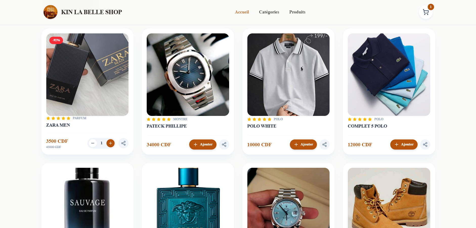 Aperçu d'une boutique en ligne FIFLIF